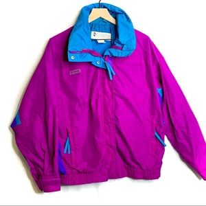 throwback Columbia Windbreaker Purple xLarge